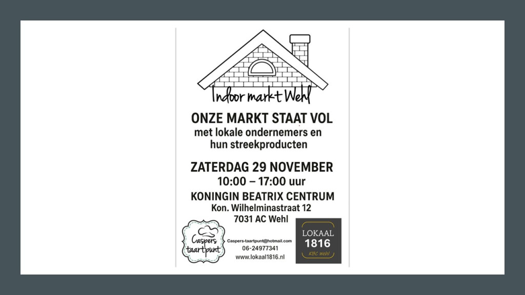 Indoor markt Wehl 29 november 2025