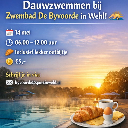 Kom dauwzwemmen bij Zwembad De Byvoorde in Wehl! ?
